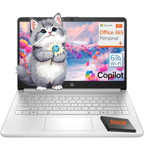 Laptop Hp 14"" Intel N150 4Gb 128Gb + 500Gb Hdd Win11