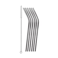 Ghidini - Set 6 Bombillas Acero Inox C/ Cepillo Para Limpiar