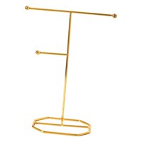 Magideal - Soporte De Exhibición De Joyería Soporte De Organizador De Metal Multipropósito Regalos De Inauguración Adornos Para Collares De Mesa Colgante Niñas P 175X23Cm