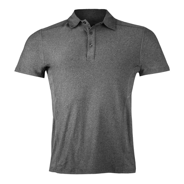 Polera Dry Fit Con Cuello Manga Corta Jaspeada Hombre