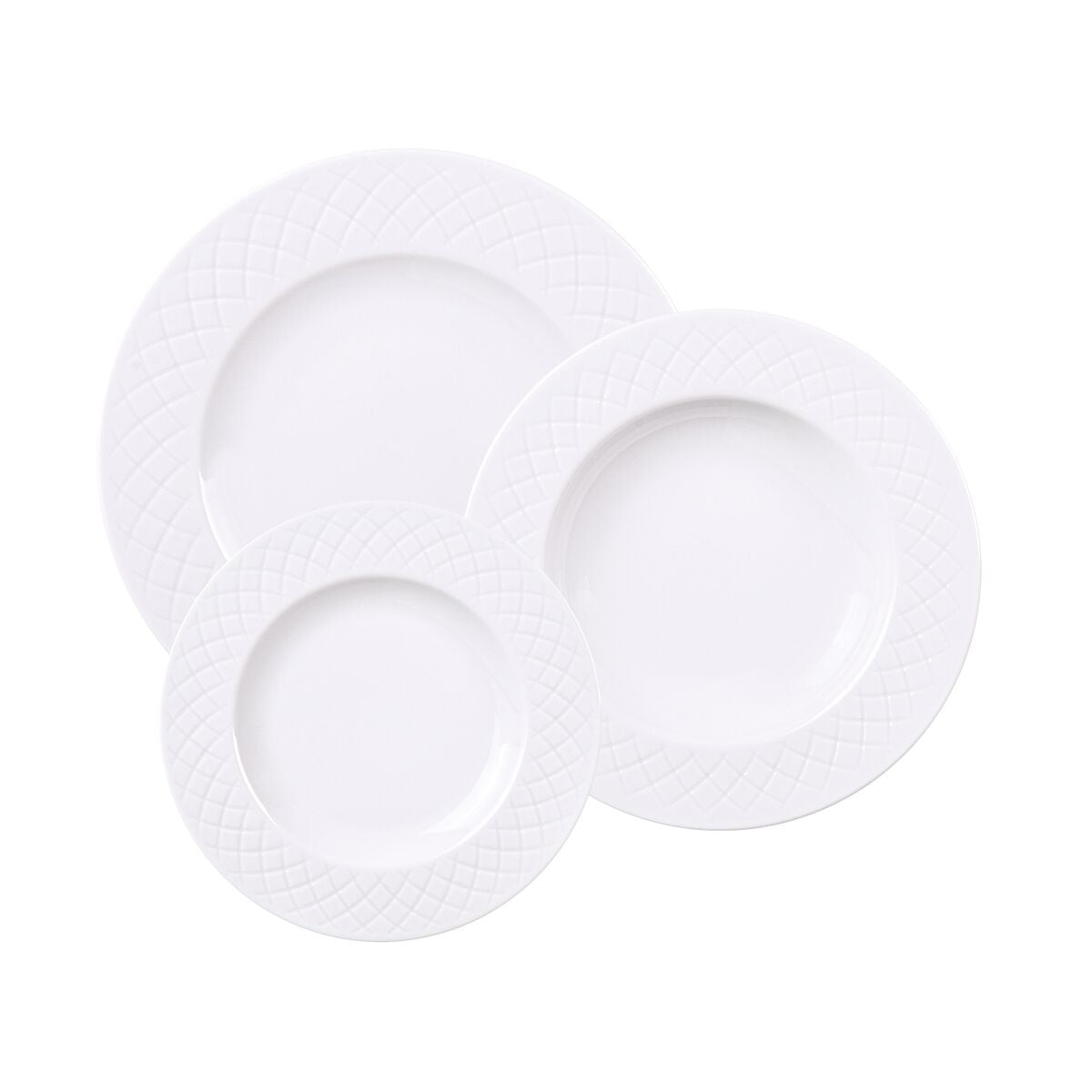 Juego 18 Platos Tramontina Línea Ingrid Porcelana