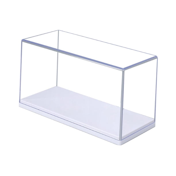 Vitrina de acrílico transparente para maquetas de coches, cubierta transparente, escala 1:43, caja de almacenamiento a prueba de polvo para figuras de