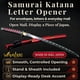 thumbnail image 2 of Abrecartas Wablade Samurai Katana 21 cm con Soporte, 2 of 9