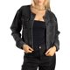 thumbnail image 1 of Jess por Meiko Chaqueta de Jean para Mujer Sin Cuello Manga Larga Mini Chaqueta de Mezclilla Recortada XS Negro, 1 of 4