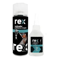 Metalfer - Adhesivo Mágico Acelerado Seca 9 Segundos 100Gr + 400Ml Rex Color Blanco