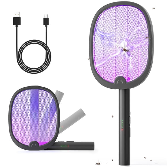 Raqueta Eléctrica Mata Moscas Con Luz