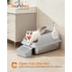 thumbnail image 2 of Caja de arena para gatos Feandrea de acero inoxidable con parte superior abierta y lados altos, 2 of 6