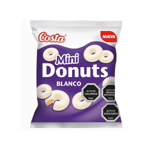 Galleta Mini Donuts Blanco, 35 g