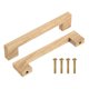thumbnail image 1 of Uxcell 4 Pack Tiradores de Madera para Cajones, Centro de Agujero de 5 Pulgadas, Tiradores Cuadrados de Madera para Cajones con Tornillos para Cocina, Tocadores, Puertas de Armarios, Madera de Fresno, 1 of 7