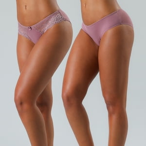 Pack 2X Bikini Con Encaje Mujer Flores 10756-204