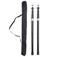 Magideal - Postes De Lona Telescópicos, Postes De Tienda De Campaña De Aluminio Portátiles, Accesorios De Toldo De Coche Ajustables De Repuesto Para Acampar, Pla Negro