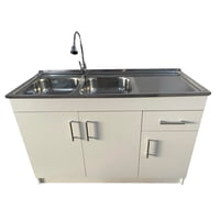 Dhi - Kit Lavaplatos Con Mueble 120X50 Doble Blanco Secador Derecho