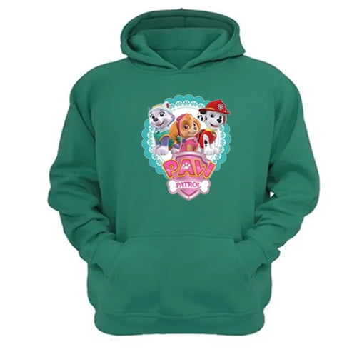 Genérico - Polerón Canguro Paw Patrol Verde Aguamarina Talla Xs Unisex
