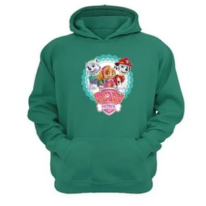 Genérico - Poleron Canguro Paw Patrol Verde Aguamarina Talla M Unisex