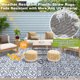 thumbnail image 2 of Alfombra exterior Alfolo 244x305 cm impermeable reversible gris, 2 of 9
