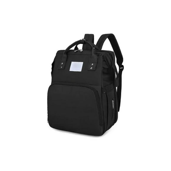 Mochila Panalera Cuna Impermeable Multifunción Bebe Viaje NEGRO