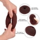 thumbnail image 3 of Set para hacer moños con forma de dona, incluye 20 redes invisibles para el cabello, 4 moños marrón oscuro y 4 beige, 5 bandas elásticas para el cabello y 20 horquillas., 3 of 7