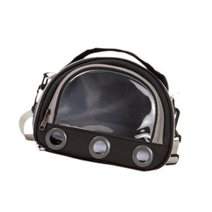 Genérico - Bolsa De Transporte Para Hámster, Ardilla, Ventana Grande Transparente, Bolsa De Transporte Para Cobayas, L, Negro