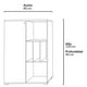 thumbnail image 4 of Gabinete Medio 1 Puerta Librero 80x40x120 Blanco, 4 of 4