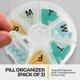 thumbnail image 3 of Organizador de Pastillas MEDca Semanal Redondo Grande para Viaje con Contenedor de 7 Días, Multicolor (Pack de 2), 3 of 9