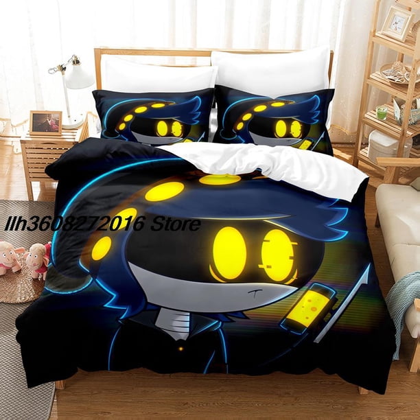v831 Bed Sheets Murder Drones Bedding Set Single Twin Full Queen King Size Bed Set Aldult Kid Bedroom Duvetcover Sets Anime Bed Sheet Set 3-Piece Bedding Set (1 Duvet Cover + 2 Pillow Shams) Bed Sheet