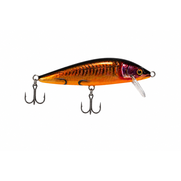 Senuelo Poseidon Minnow 10 g Copper Black Pesca Deportiva 2 Anzuelos Triples