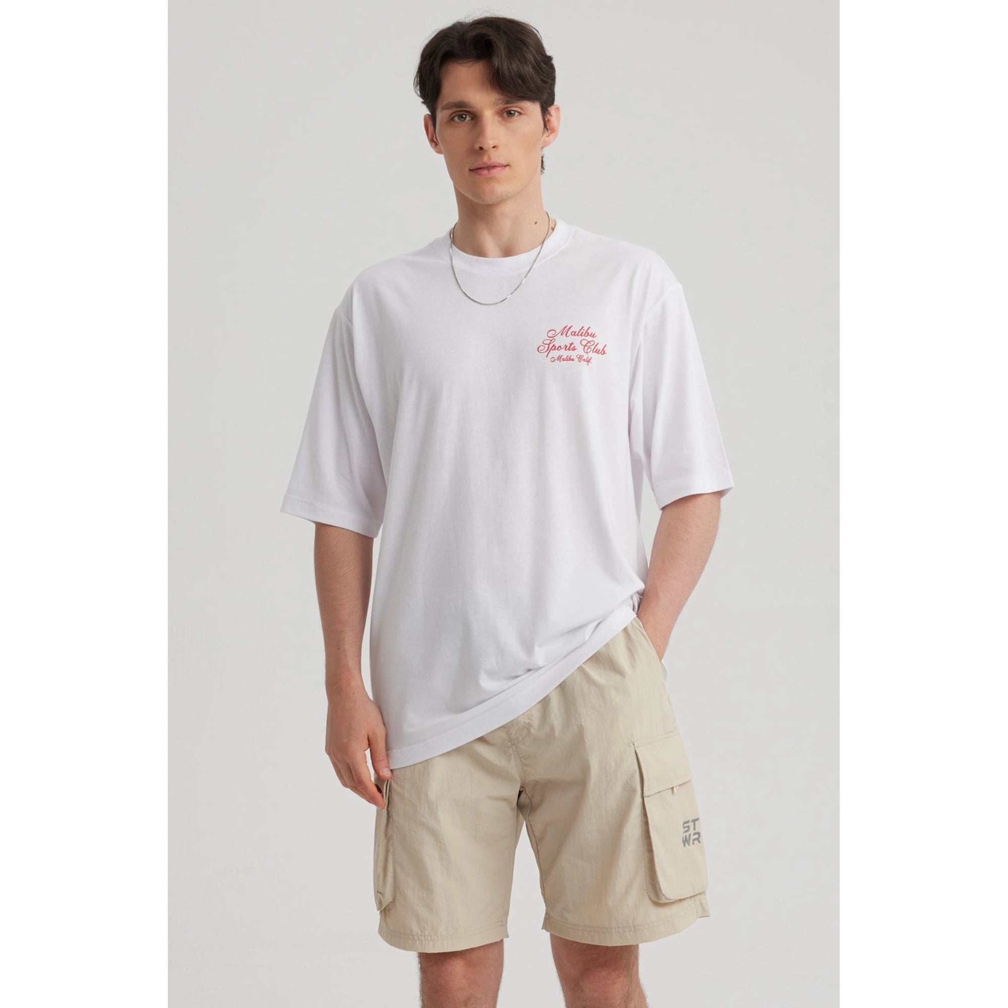 Fashionspark - Polera Hombre Print Oversize Blanco - Lv