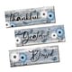 thumbnail image 3 of 3 piezas de letreros de madera rústicos para colgar en la pared, placa de granja con diseño de margaritas y flores, decoración de pared para lavanderí Azul Blanco, 3 of 5
