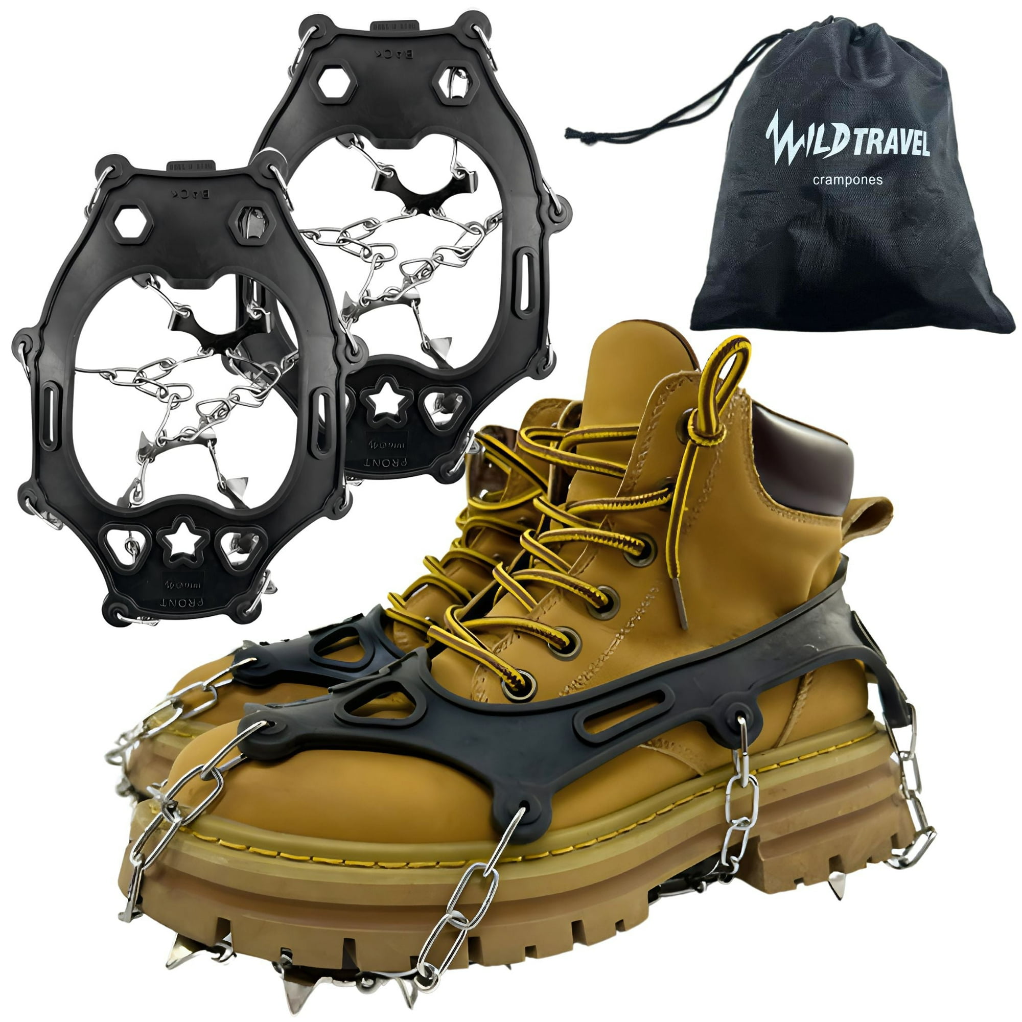 Wild Travel - Crampones Antideslizantes Montaña Hielo Y Nieve Talla M 36-40