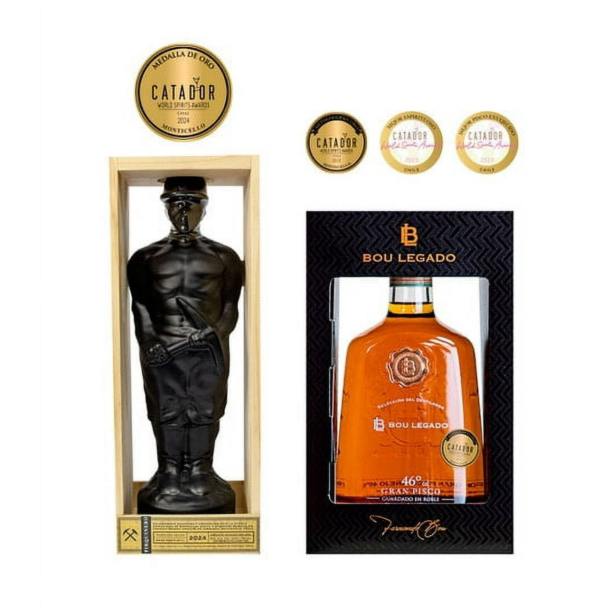 Pack Gran Pisco Pirquinero 50º + Gran Pisco Bou Legado 46º Edicion Premiun