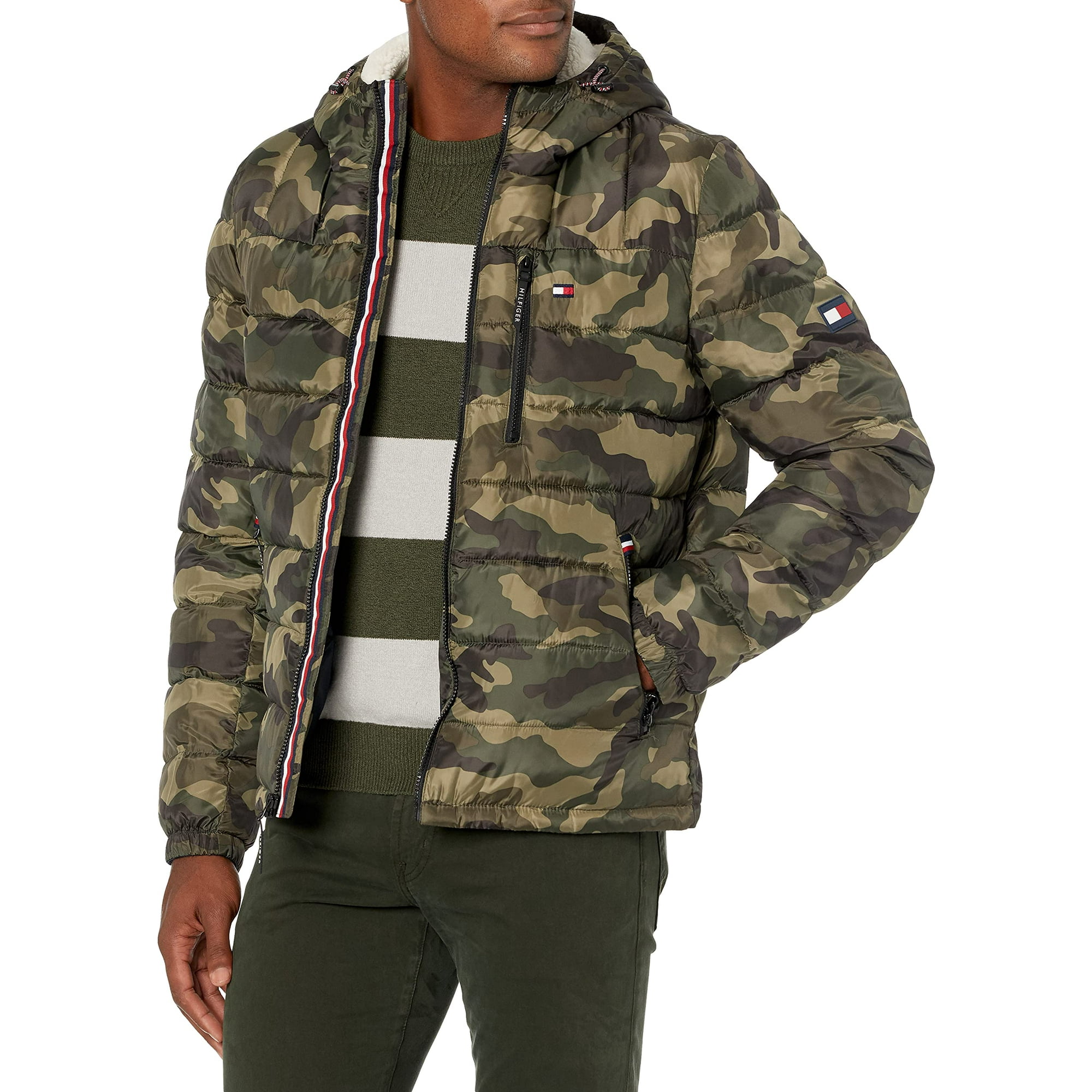 Chaqueta Tommy Hilfiger Para Hombre, De Peso Medio, Con Forro Sherpa