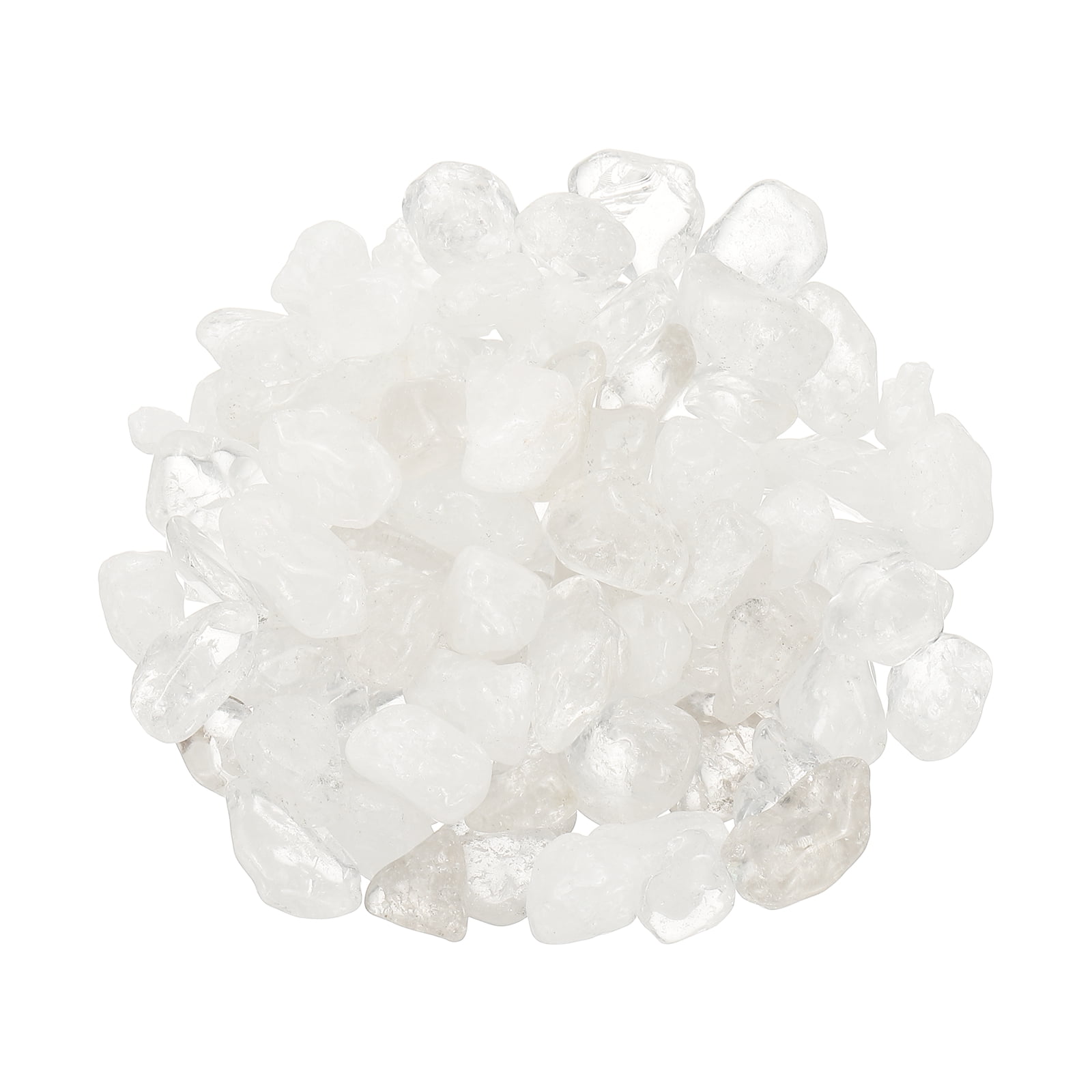 Uxcell Piedras de Cristal 0.44 Lb Fluorita Grava para Acuario Rocas Cuarzo Blanco Translúcido 9-20 mm Destinado para Pecera