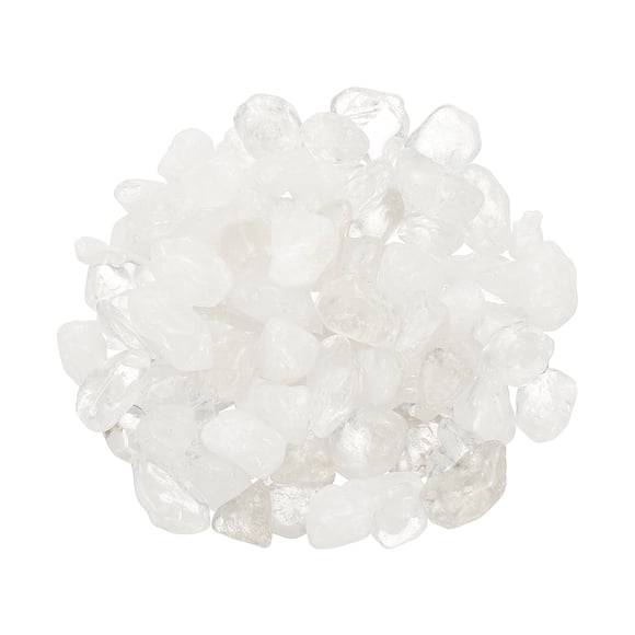 Uxcell Piedras de Cristal 0.44 Lb Fluorita Grava para Acuario Rocas Cuarzo Blanco Translúcido 9-20 mm Destinado para Pecera