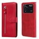 thumbnail image 1 of Funda con Cremallera para Xiaomi POCO M4 PRO 4G, Carcasa Cartera de Cuero PU con Soporte y Tarjetero, 1 of 6