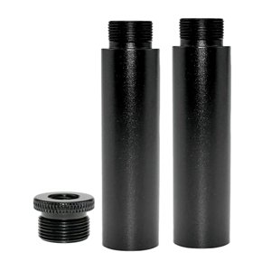 Bothyi - 2X Tubo De Extensión De Soporte De Micrófono De Aleación De Aluminio Y Adaptador De Metal Para Soporte De Brazo F5A