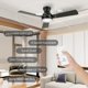 thumbnail image 3 of Ventilador de techo Vagizm 107 cm negro con luz y control remoto, 3 of 7