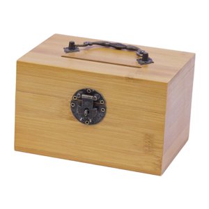 Magideal - Caja De Recuerdos, Caja De Dinero De Madera Hecha A Mano Con Contenedor De Bloqueo, Caja De Almacenamiento De Del Tesoro Para Adultos, ,