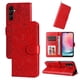 thumbnail image 2 of Funda tipo cartera FOXDOCK para Samsung Galaxy A24 4G , diseño girasol en relieve, cuero PU, cierre magnético, soporte y tarjetero, 2 of 5
