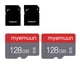 thumbnail image 1 of Paquete de dos tarjetas de memoria TF de 128 GB con adaptador, C10 U3 UHS-1 A1, para smartphone, imp, 1 of 8