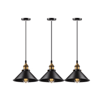 Genérico - Lámpara Colgante Techo Metal Vintage 22 Cm Color Negro