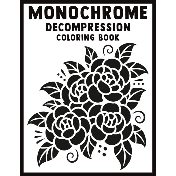Libro de colorear monocromático para relajación y descompresión mental