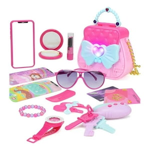Genérica - Set De 17 Pcs Juguete Belleza Cartera Y Accesorios Luces Y Sonidos - Regalo De Cumpleaños