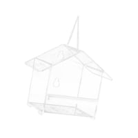 Ioensy - Alimentador De Pájaros De Ventana Con 2 Tazas De Succión Fuertes Casa De Aves Acrílicas Transparentes