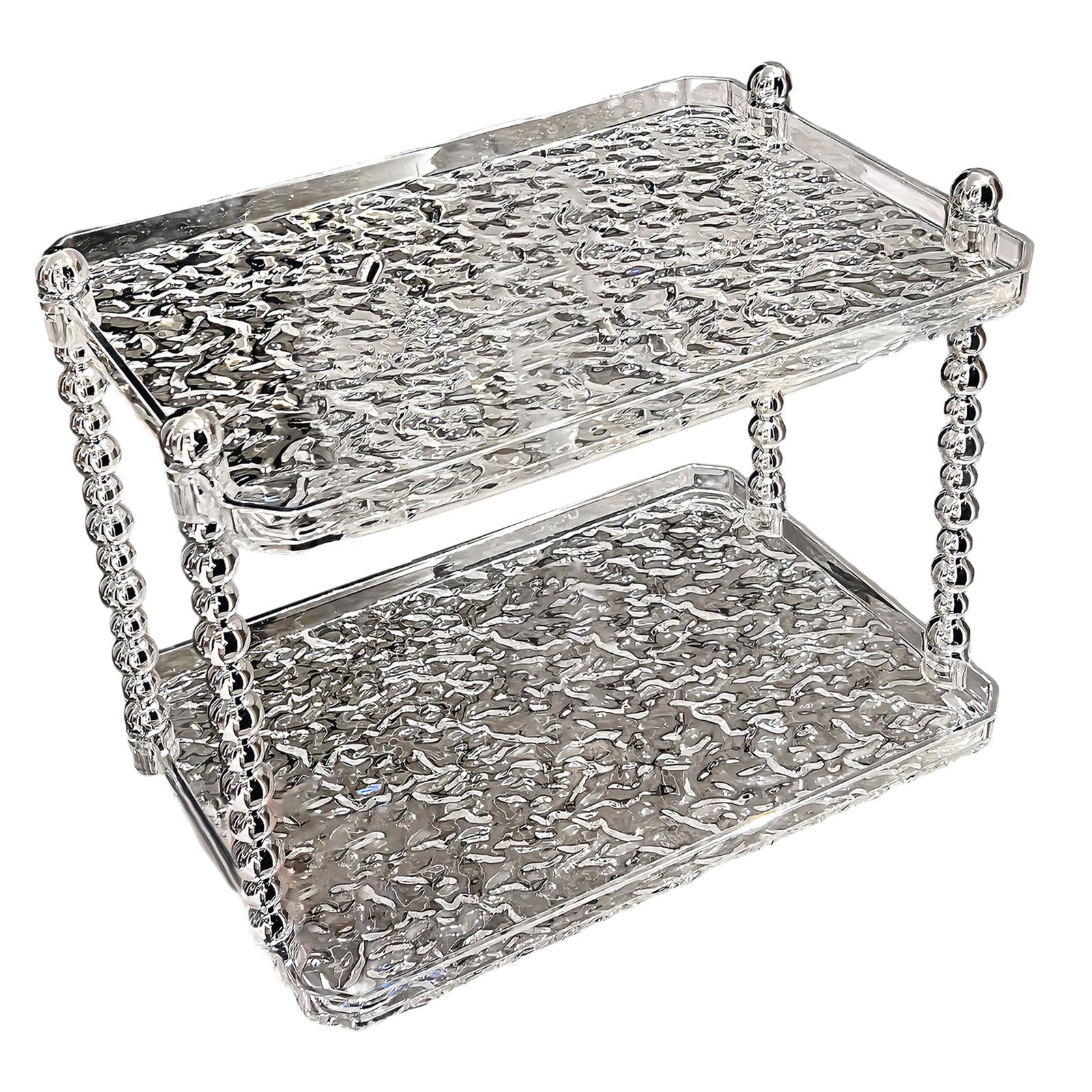 Magideal - Organizador De Mostrador De Baño, Organizador De Perfume, Platos Acrílicos Multiusos Para Buffet, Bandeja De Mostrador, Organizador De Cosméticos Para Claro