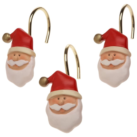 Ganchos para cortinas de ducha Carnation Home Fashions Santa Claus