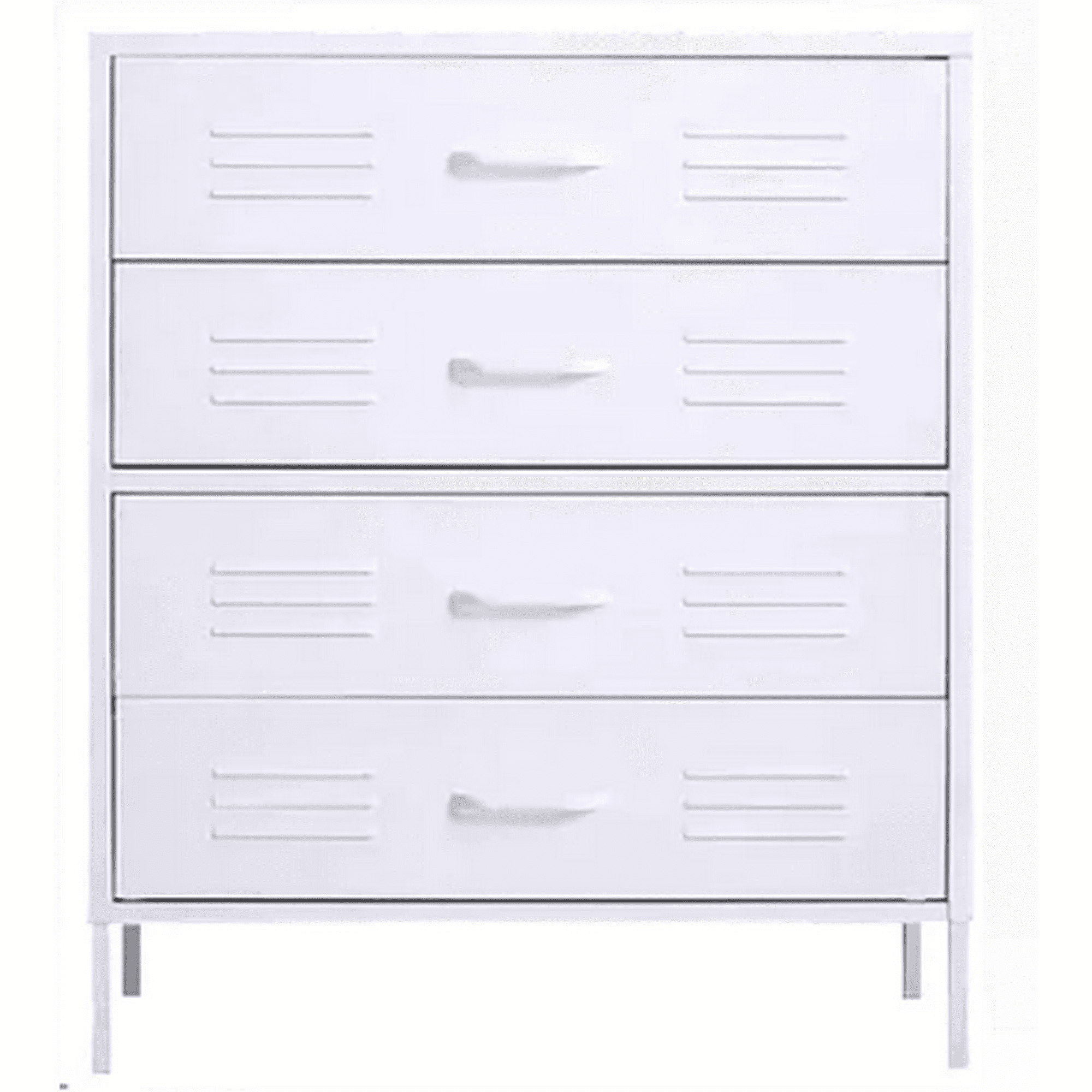 Metalbrein - Arrimo Cómoda Cajonera - 4 Cajones - Color Blanco