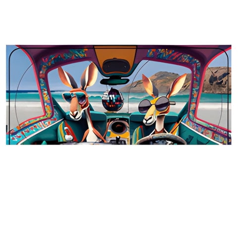 Estilodomus - Parasol Para Autos 150×70cm Quitasol Parabrisas Canguros Surf