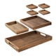 thumbnail image 1 of 7 bandejas de madera para servir, bandeja de almacenamiento para el hogar con asa, bandeja para café, té, sofá cama, encimera, cena, decoración del, 1 of 5