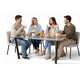 thumbnail image 3 of Mesa De Comedor Rectangular Moderna De Vidrio Templado Con Patas Metálicas., 3 of 4