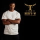 thumbnail image 3 of Camiseta Hanes Beefyt de algodón pesado con cuello redondo, color blanco, paquete de 2, 3 of 6